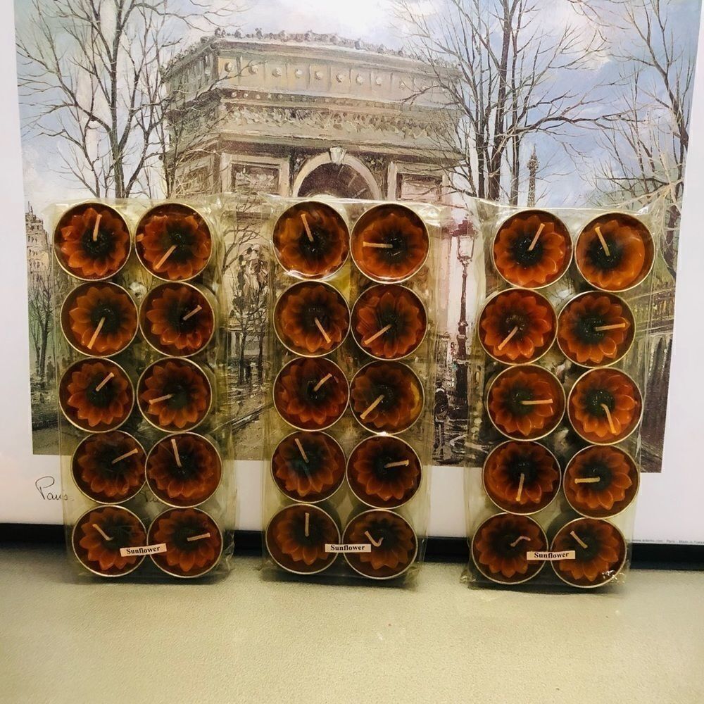 NWOT: Sunflower Tea-light Candle Set‎ - Picture 4 of 12